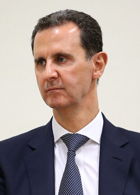 auteur Bashar al-Assad de la citation Sans doute que les États-Unis sont un super-puissance capable de conquérir un pays relativement petit, mais est-il capable de le contrôler?